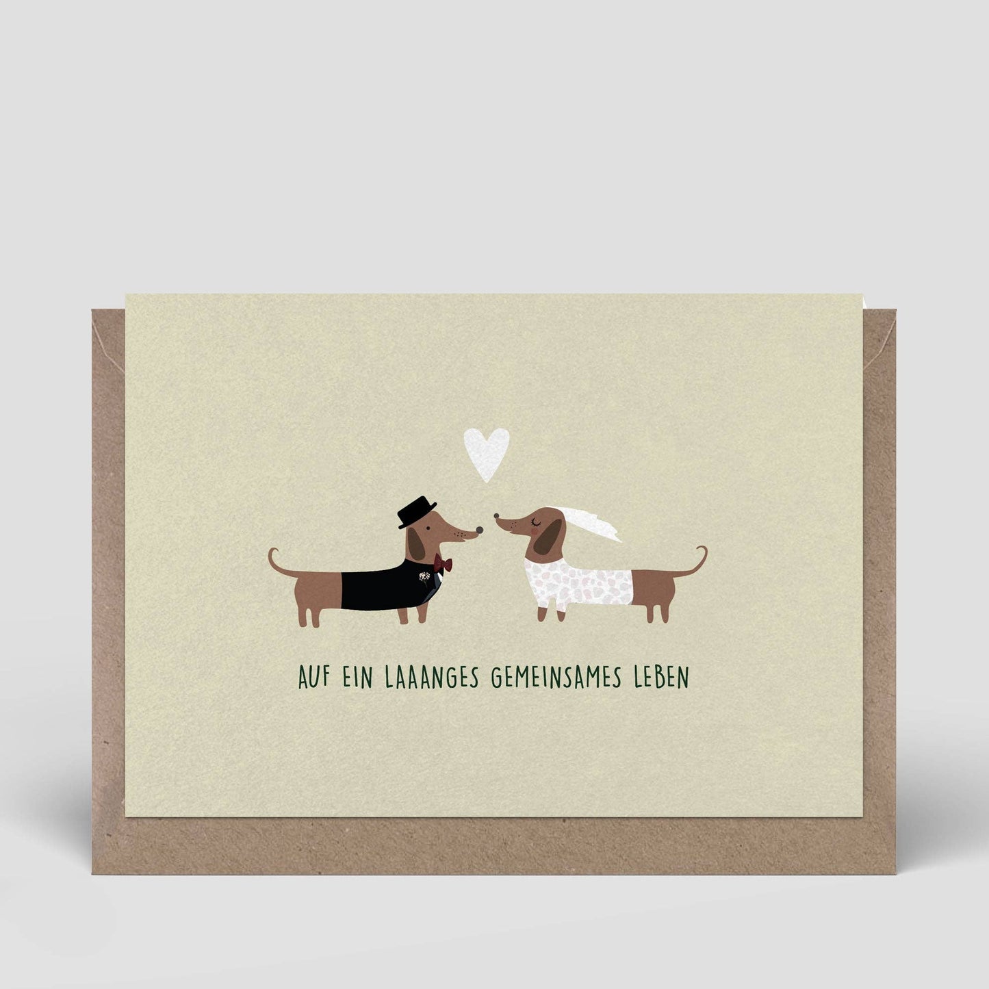 Klappkarte - Hochzeitskarte - Naturbedacht