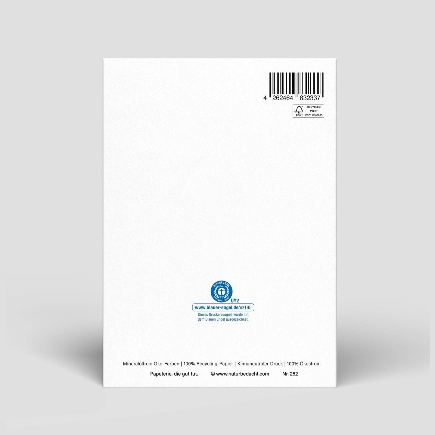 Klappkarte - Geburtstagskarte - Naturbedacht