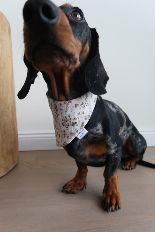 Musselin Halstuch BROWN WILDFLOWERS