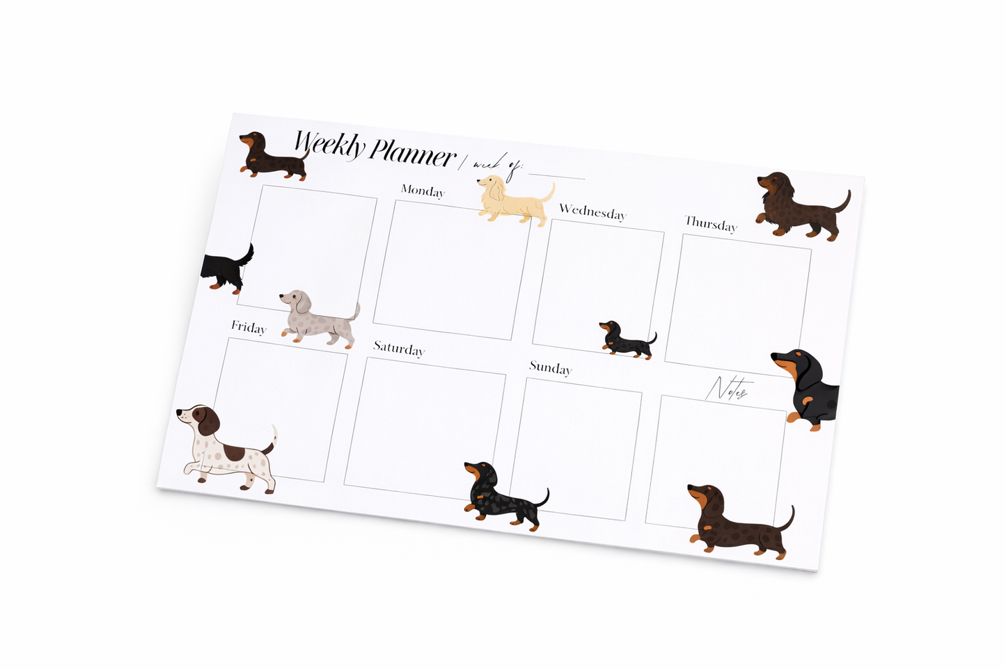 Wochenplaner - Dackel Edition