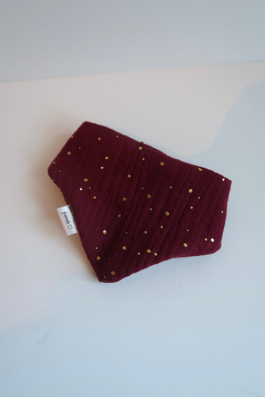 Musselin Halstuch BERRY GOLDEN DOTS