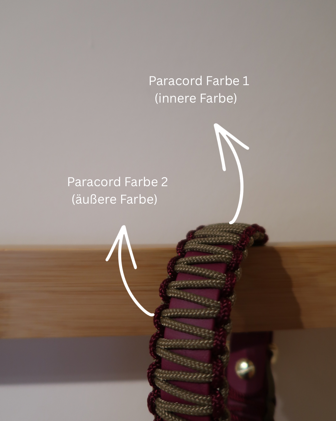 Paracord x Biothane Halsband zweifarbig