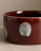 EGG BACK HOME - Pop Dots Näpfe Set Burgunder