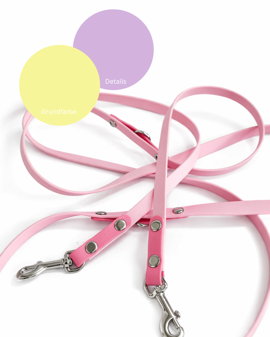 WANNA DO - BioThane Crossbody Leine - pastell gelb/pastell lila