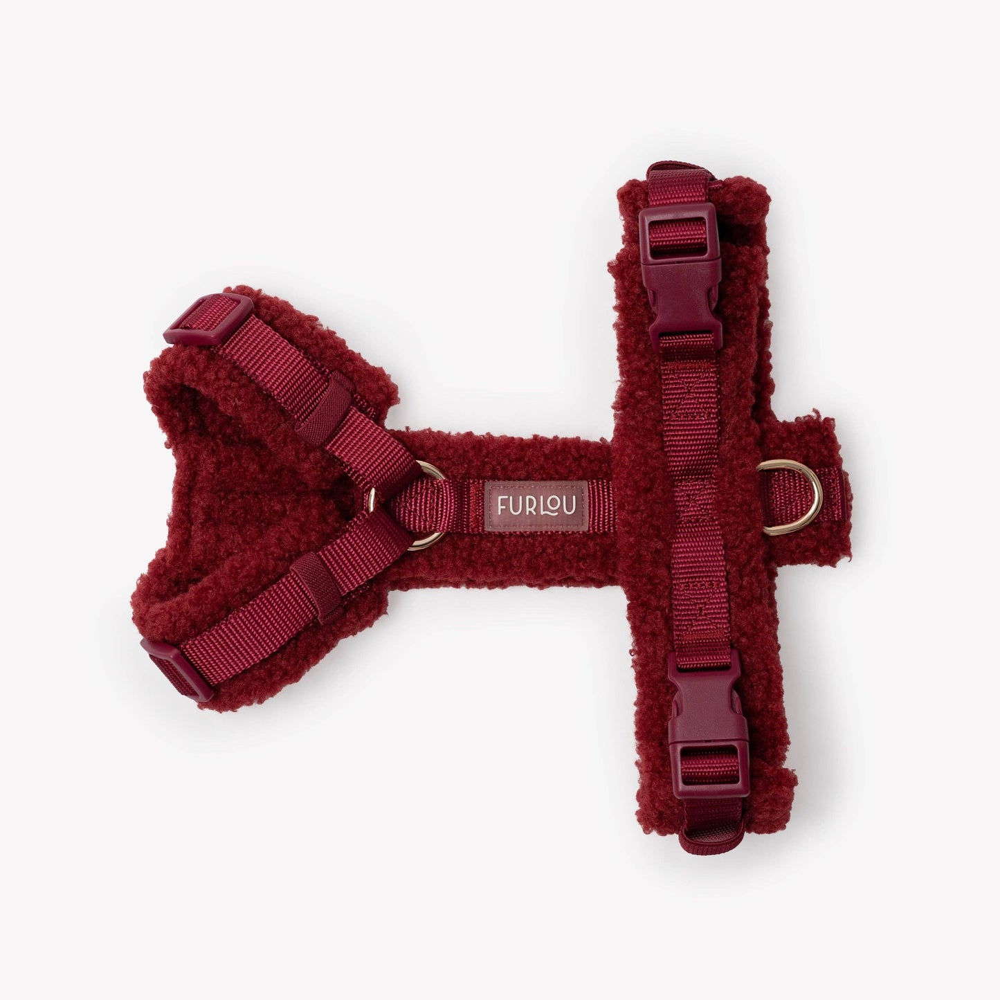 FURLOU - Hundegeschirr Teddy Bordeaux