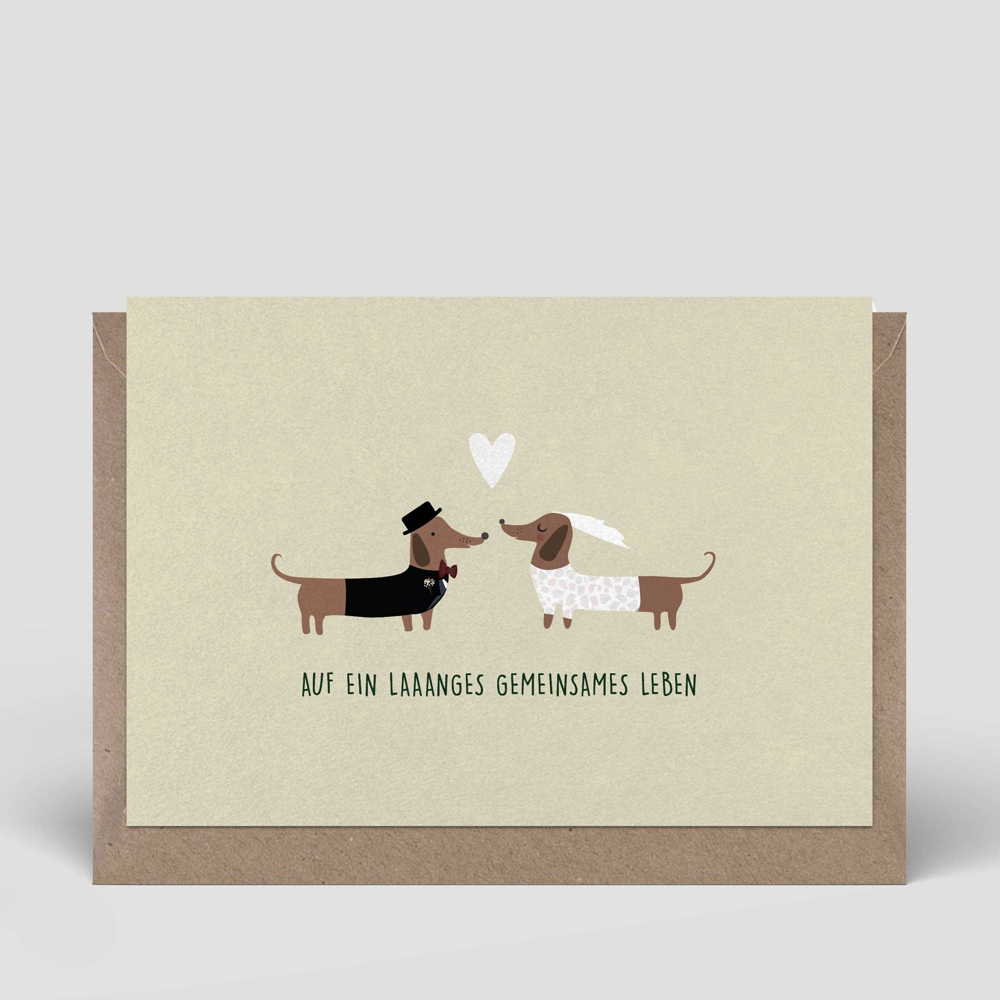 Klappkarte - Hochzeitskarte - Naturbedacht