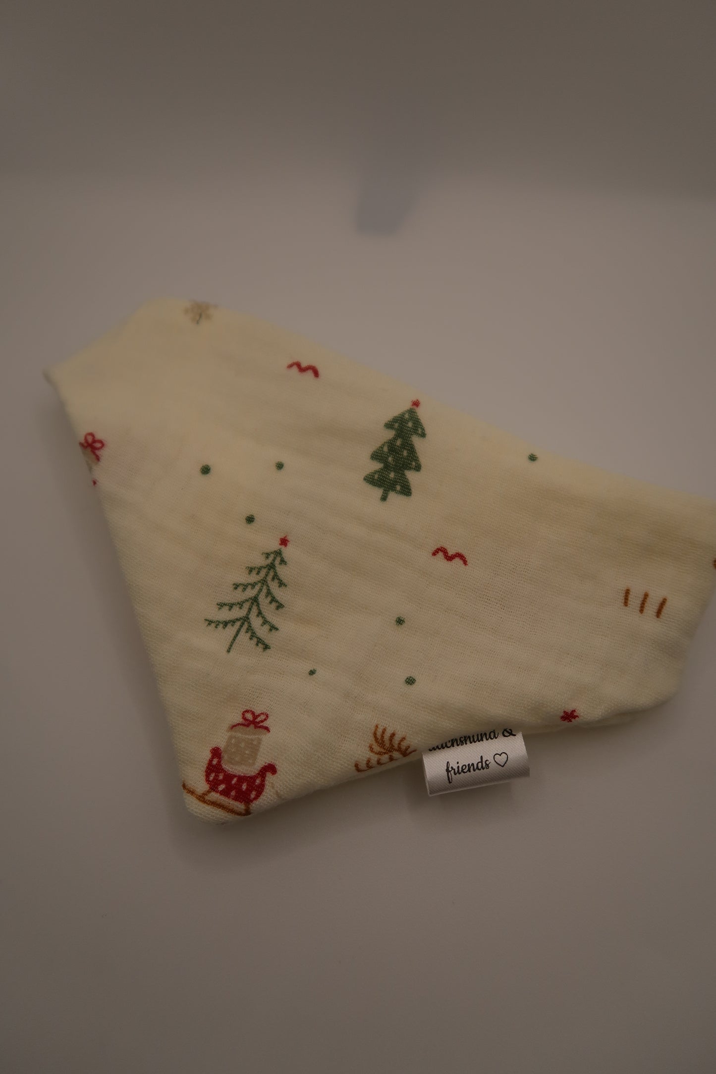 Musselin Halstuch CREME CHRISTMAS