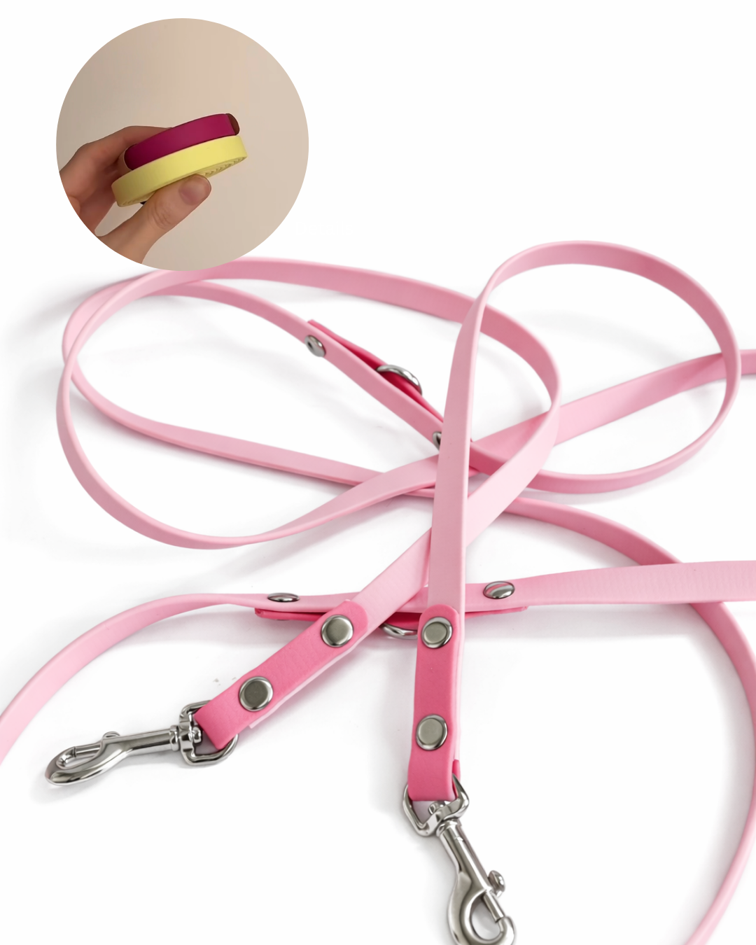WANNA DO - BioThane Crossbody Leine - pastell gelb/beere