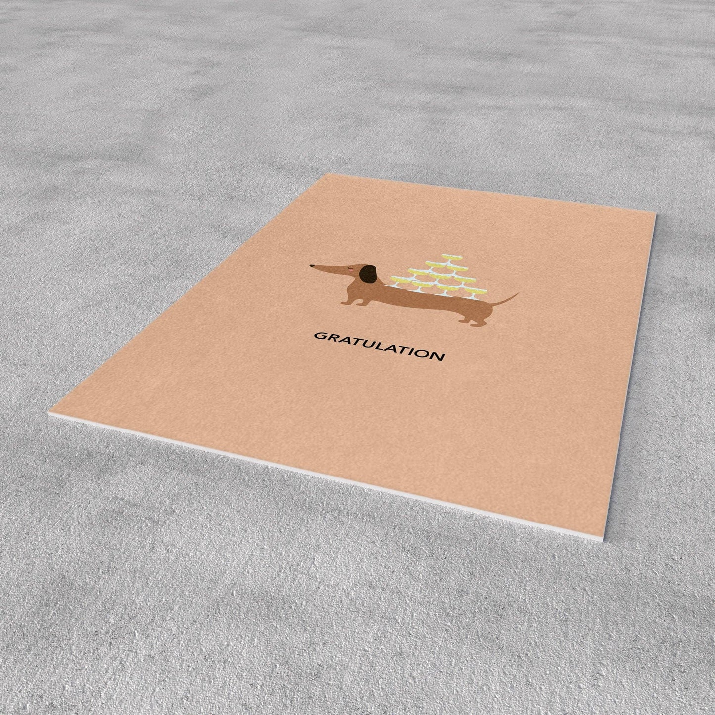 Postkarte - Dackel Gratulation - Naturbedacht