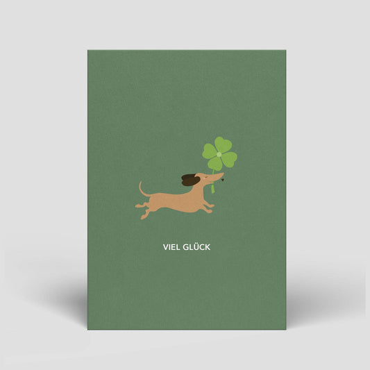 Postkarte - Viel Glück - Naturbedacht