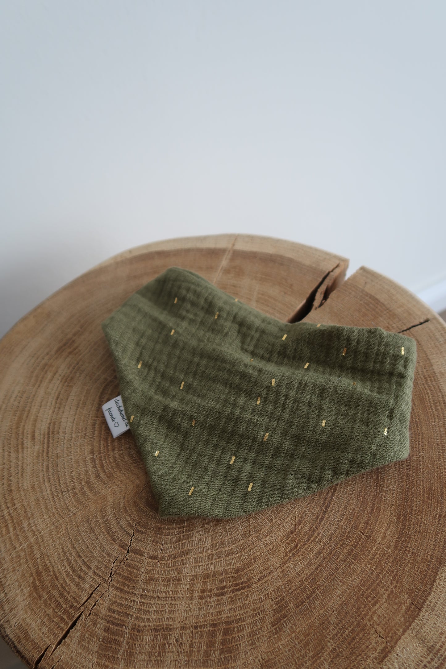 Musselin Halstuch KHAKI GOLD