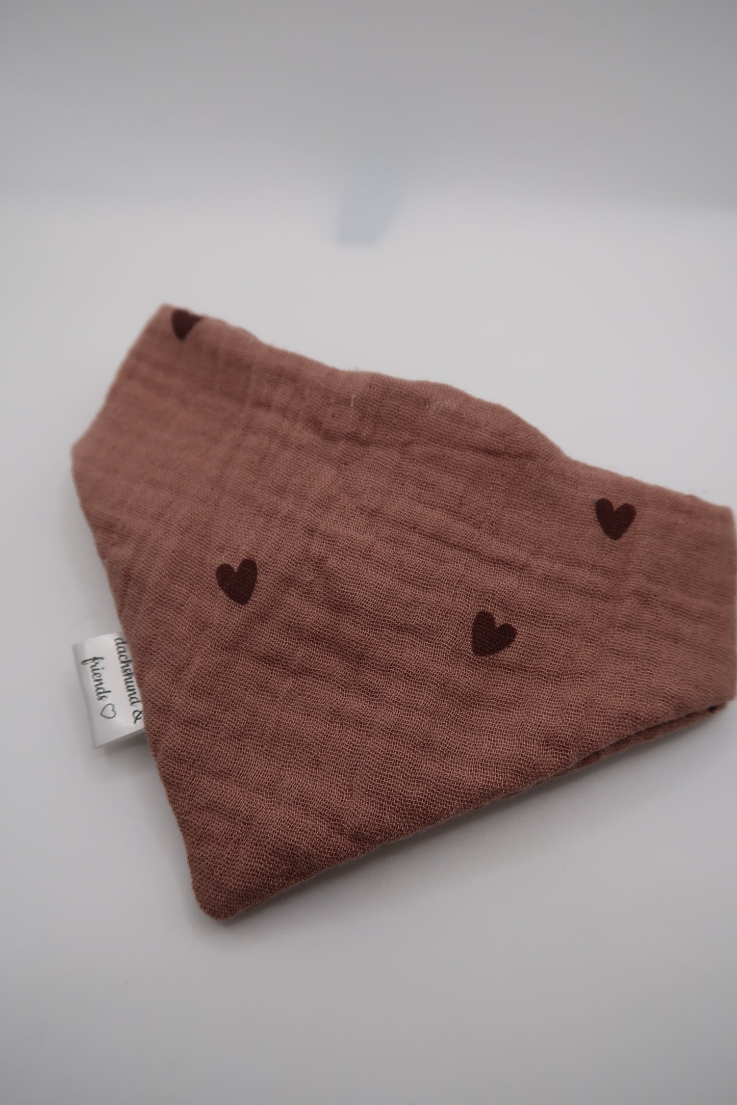 Musselin Halstuch BROWN HEARTS