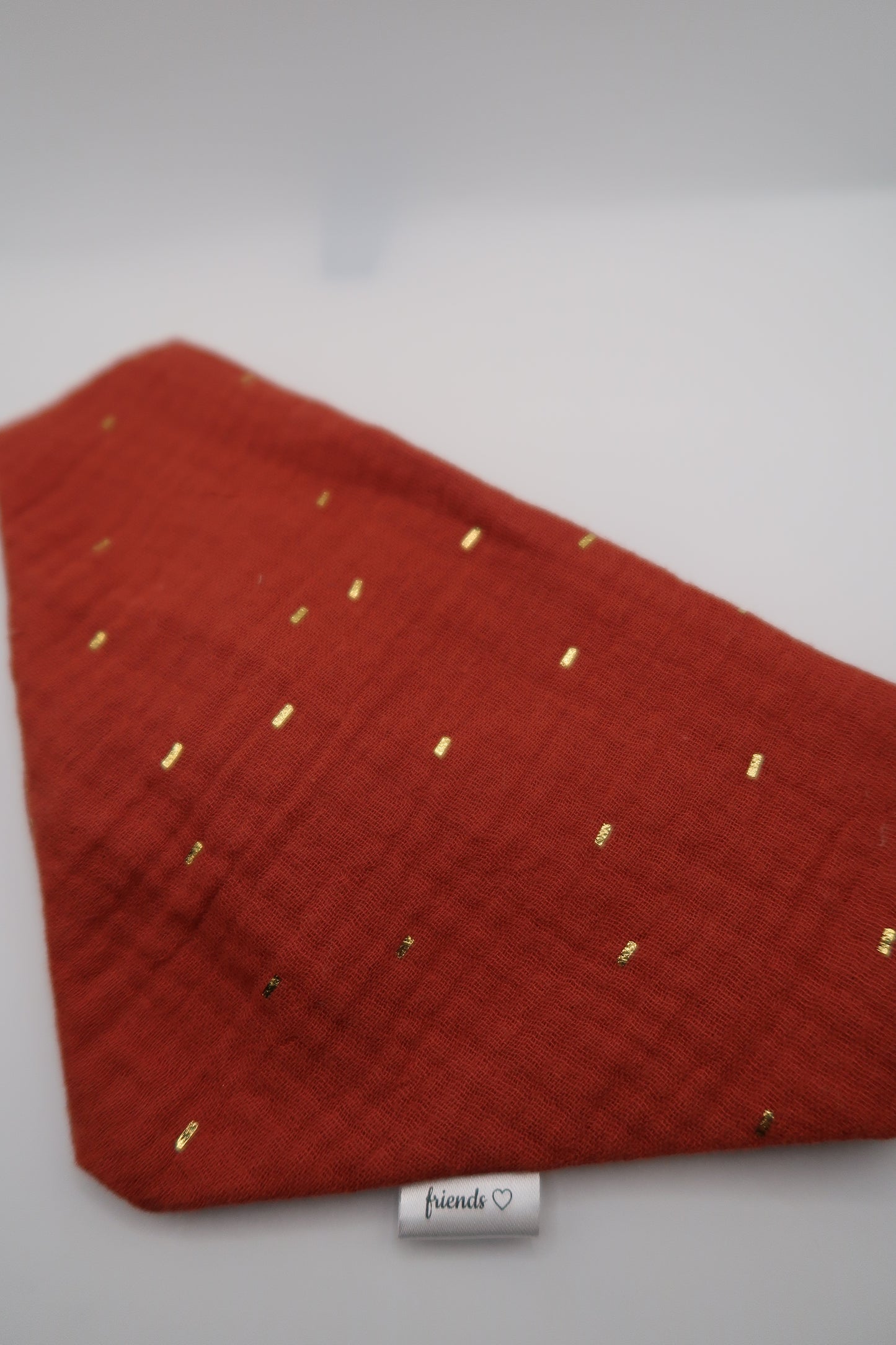 Musselin Halstuch TERRAKOTTA GOLD