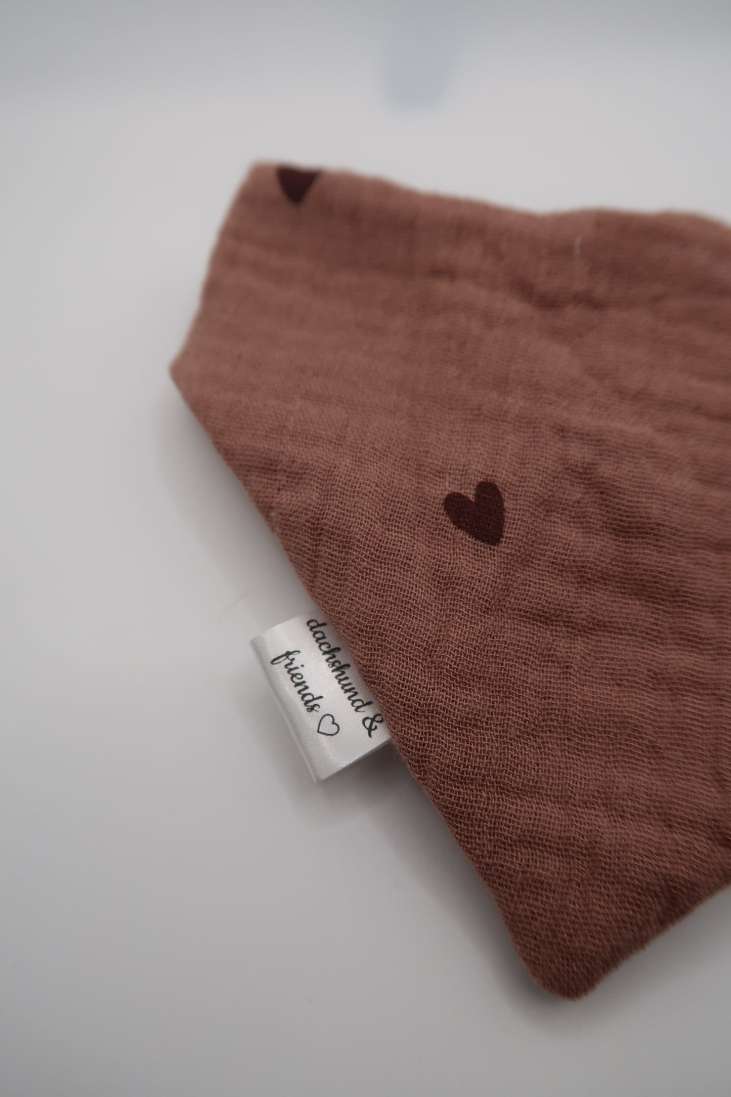 Musselin Halstuch BROWN HEARTS