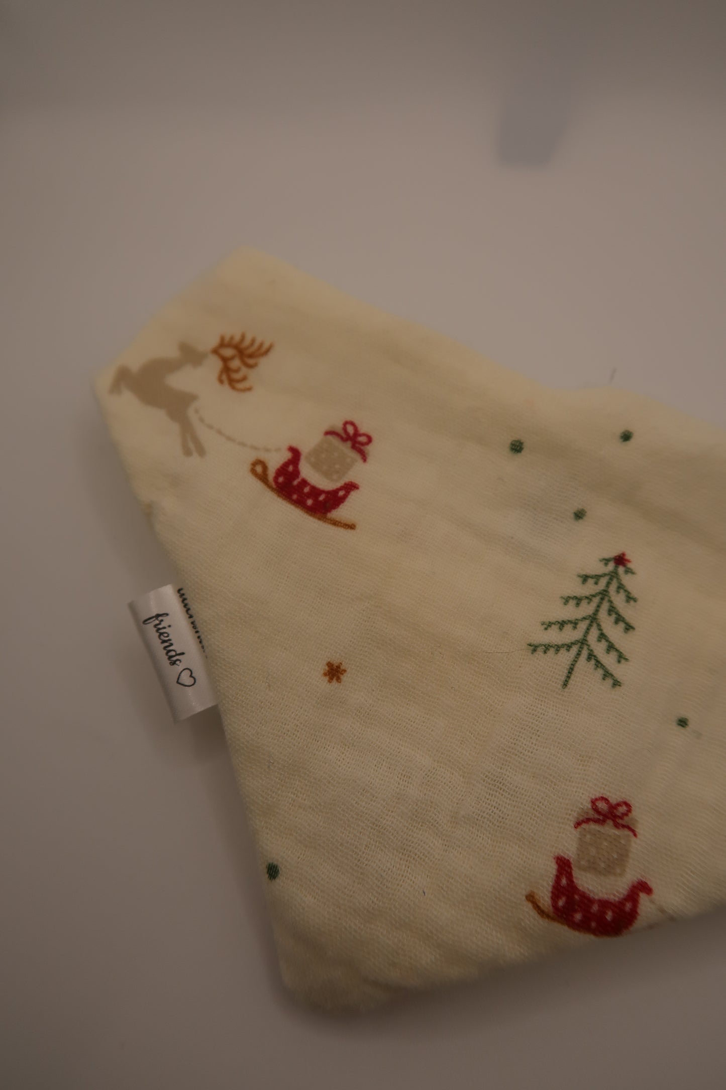 Musselin Halstuch CREME CHRISTMAS