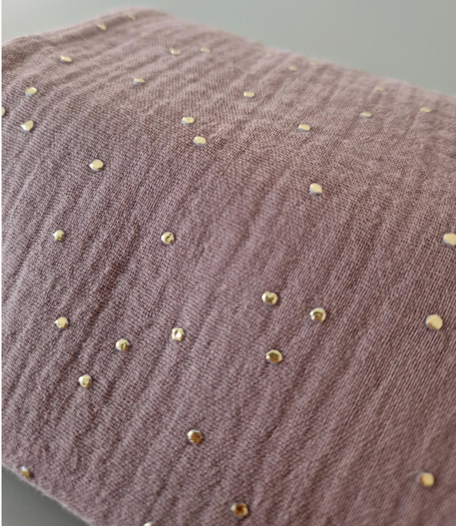 Musselin Halstuch - GOLD DOTS
