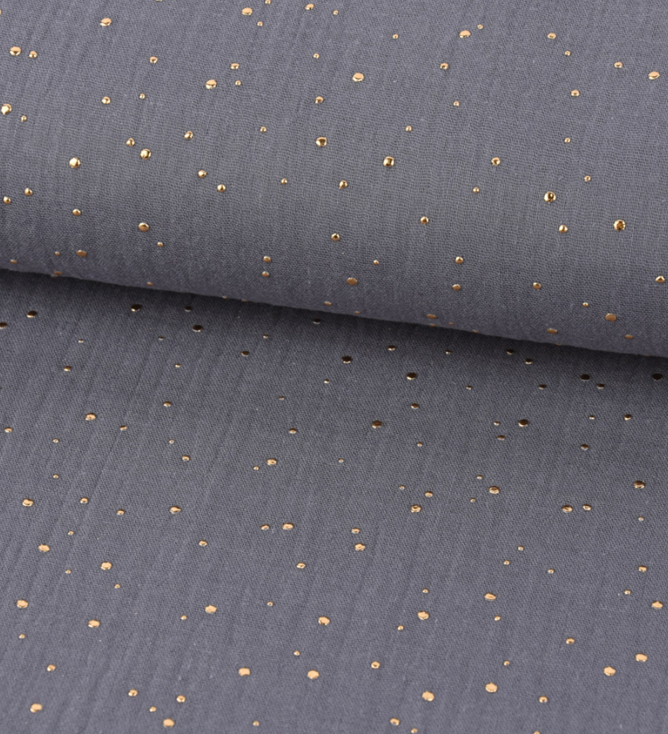 Musselin Halstuch - GOLD DOTS
