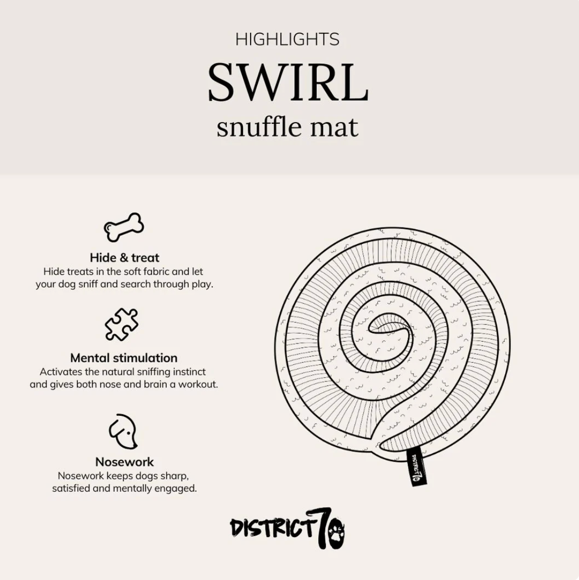 DISTRICT 70 - Schnüffelteppich Swirl