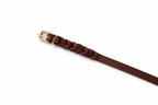 Fettleder Halsband halb geflochten