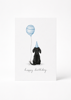 Postkarte - Happy Birthday "Kurzhaar Dackel"