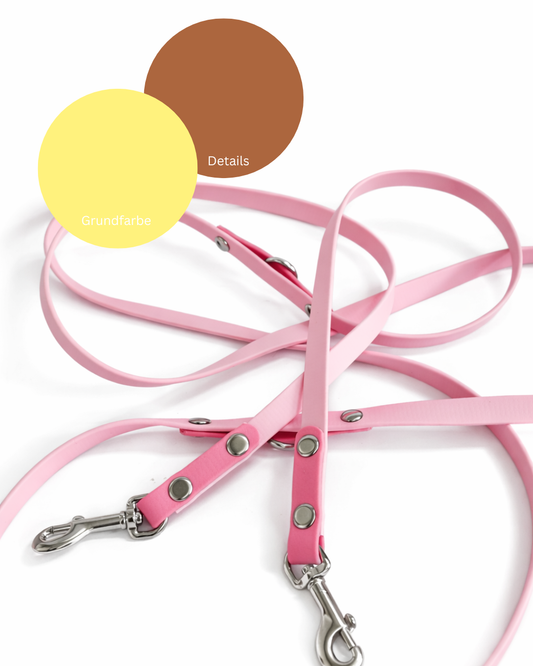 WANNA DO - BioThane Crossbody Leine - Pastell gelb/hellbraun