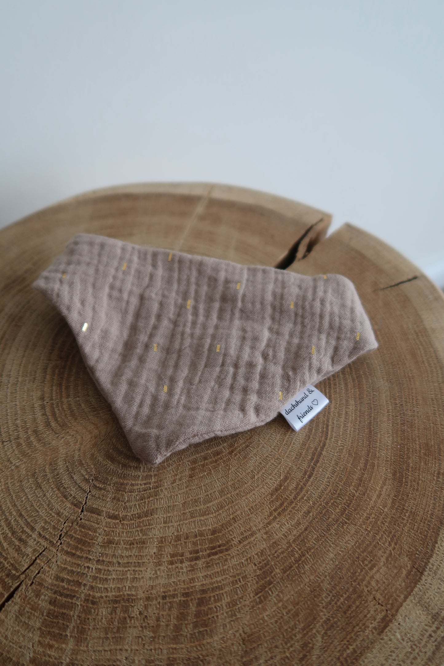 Musselin Halstuch TAUPE GOLD