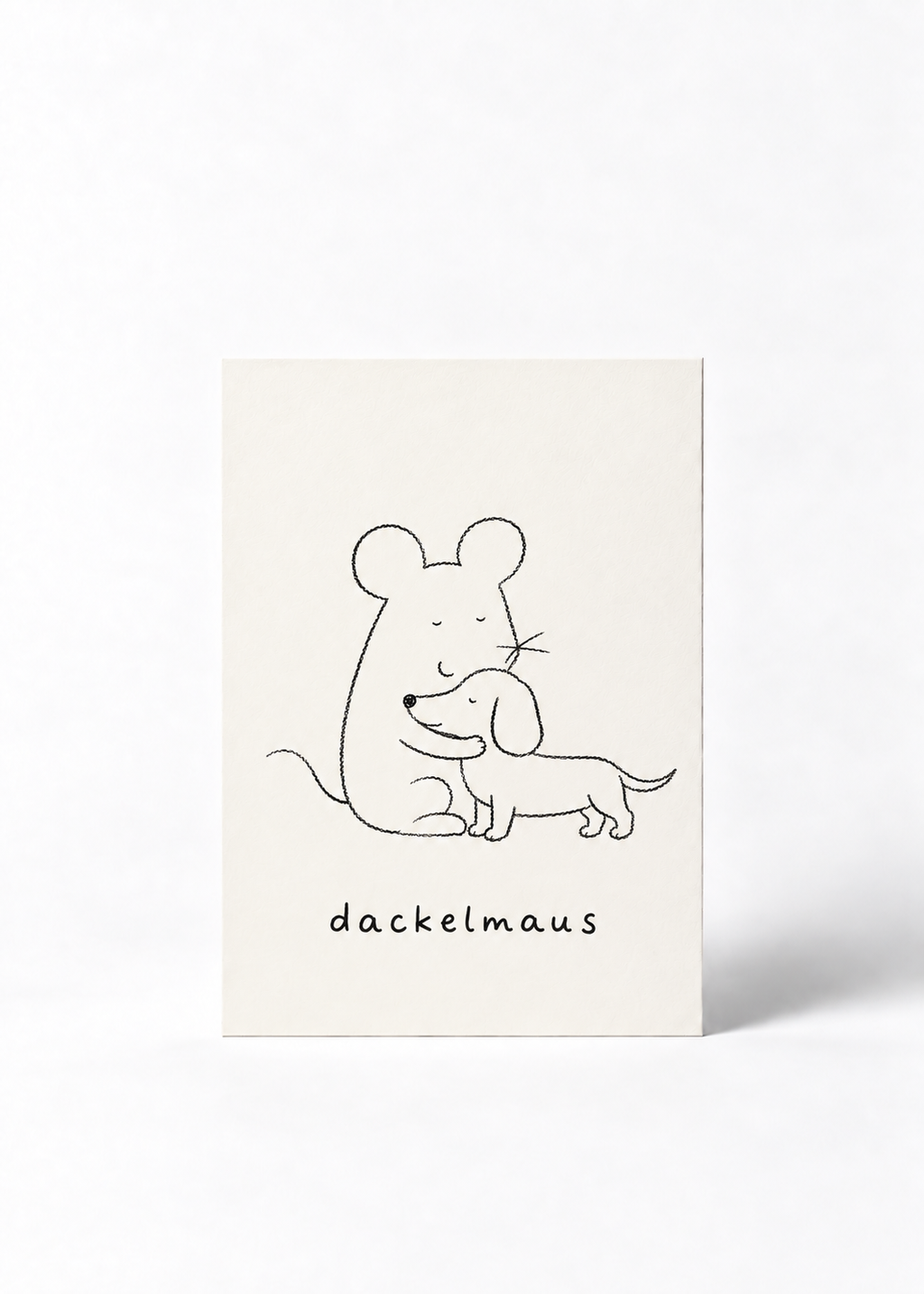 Postkarte - „Dackelmaus“