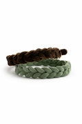 Fettleder Halsband geflochten