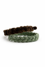 Fettleder Halsband geflochten