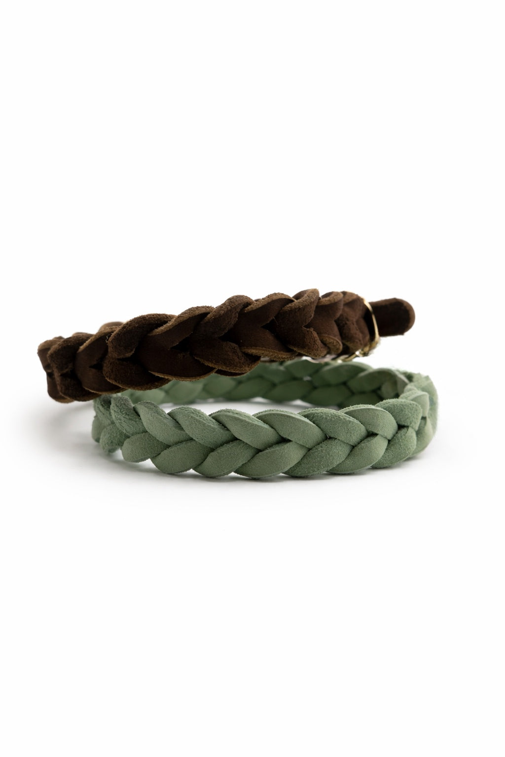Fettleder Halsband geflochten