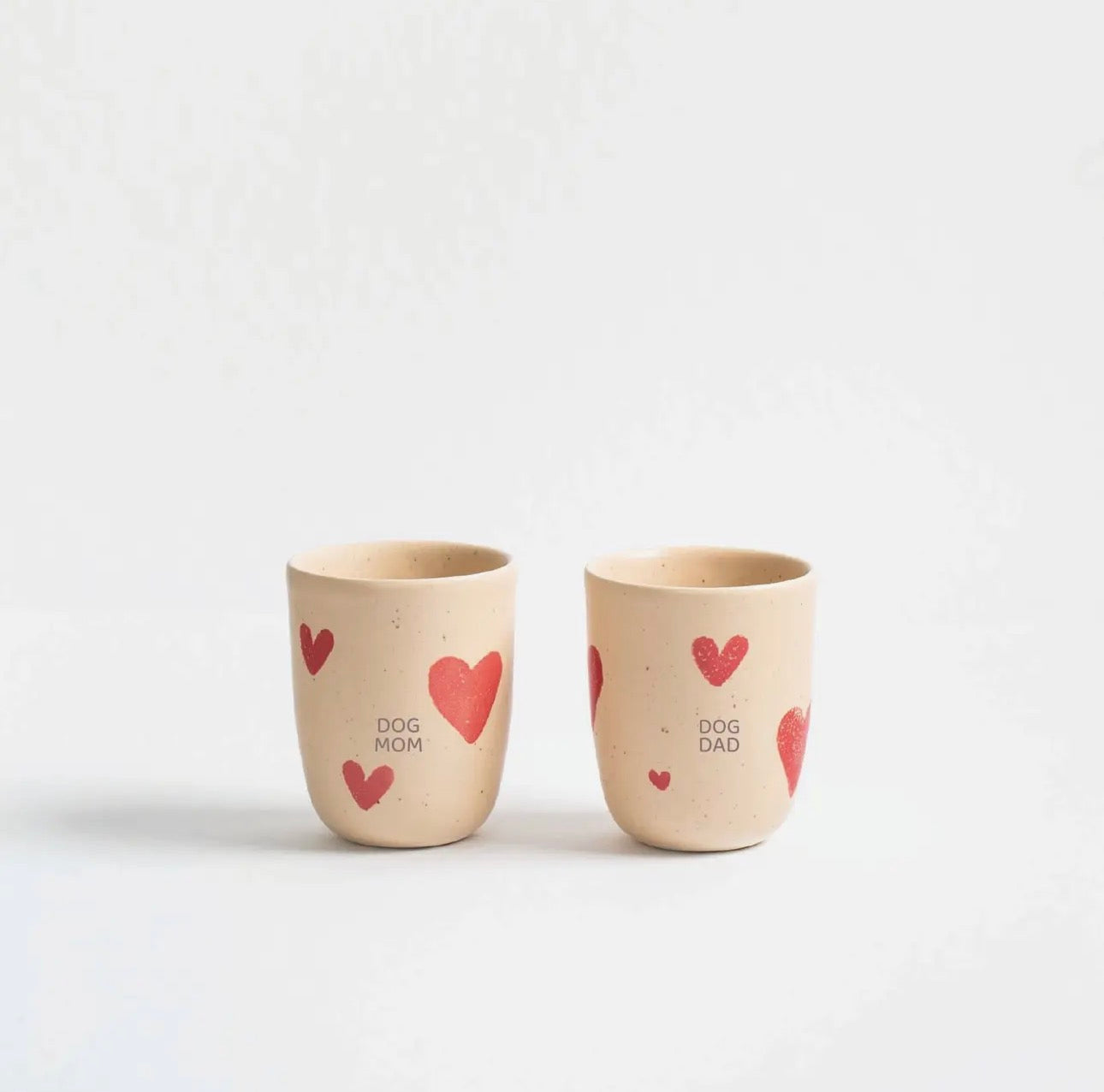EGG BACK HOME - Dog Mom & Dog Dad Cup Set Cozy Hearts