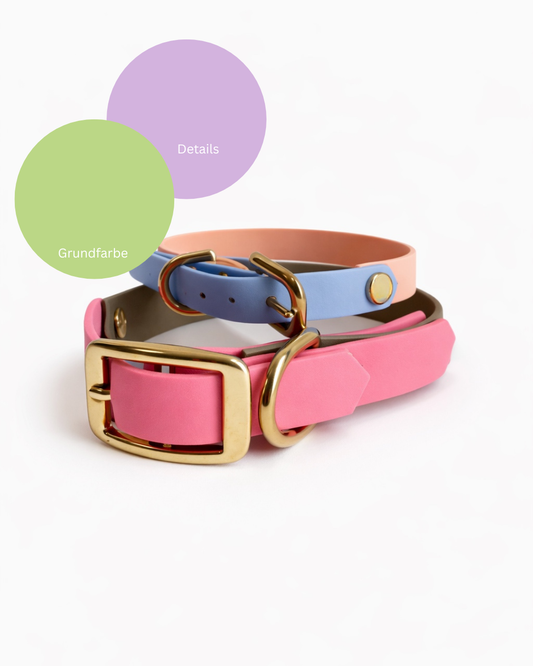 WANNA DO - BioThane Halsband matcha / pastell lila