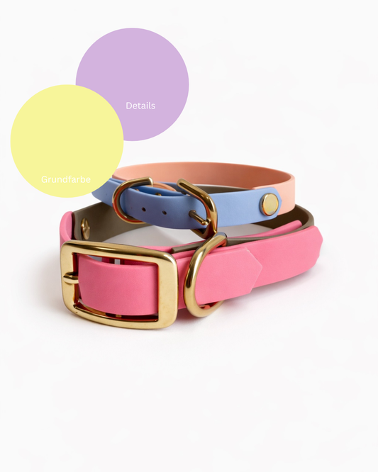 WANNA DO - BioThane Halsband Pastell gelb / pastell lila