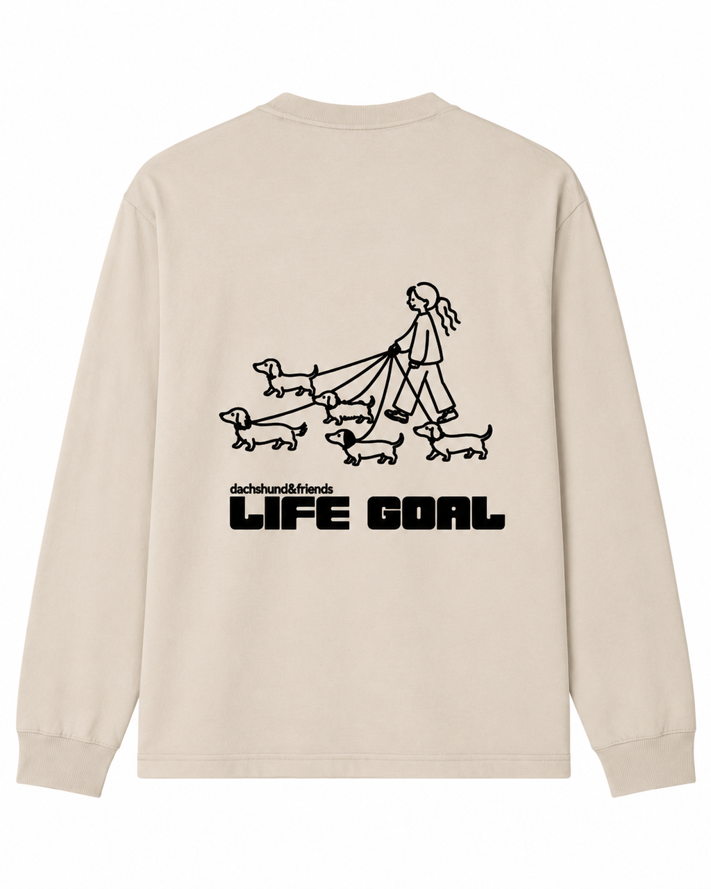 Langarmshirt - "Life Goal"