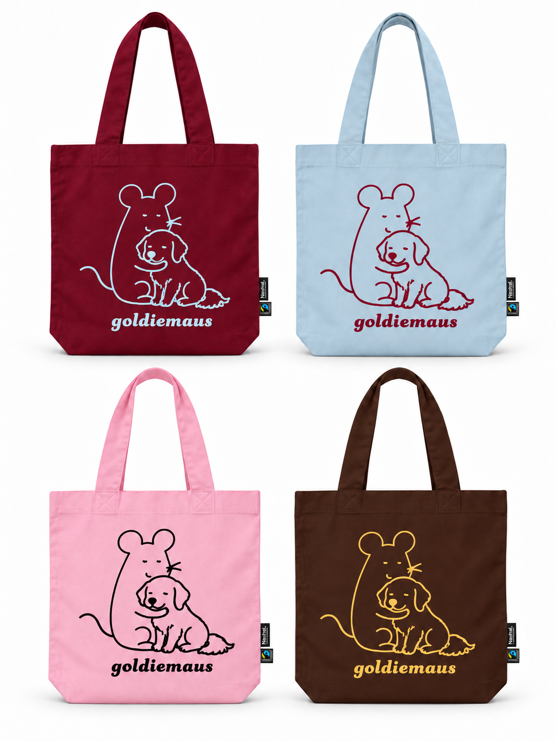 Baumwolltasche „Goldiemaus“