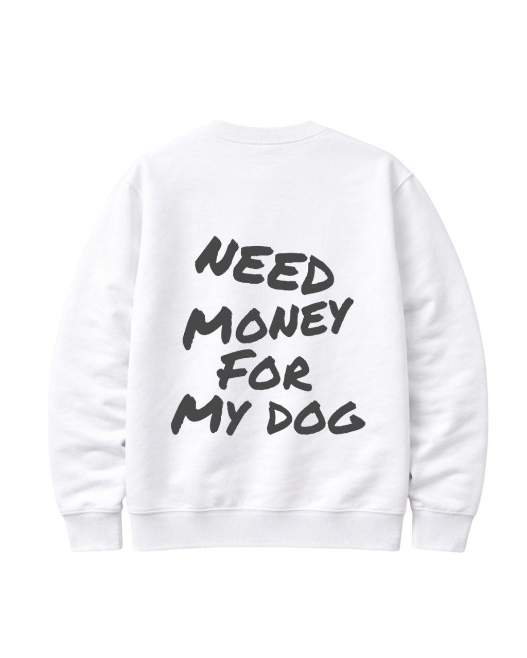 Sweater "need money for my dog"