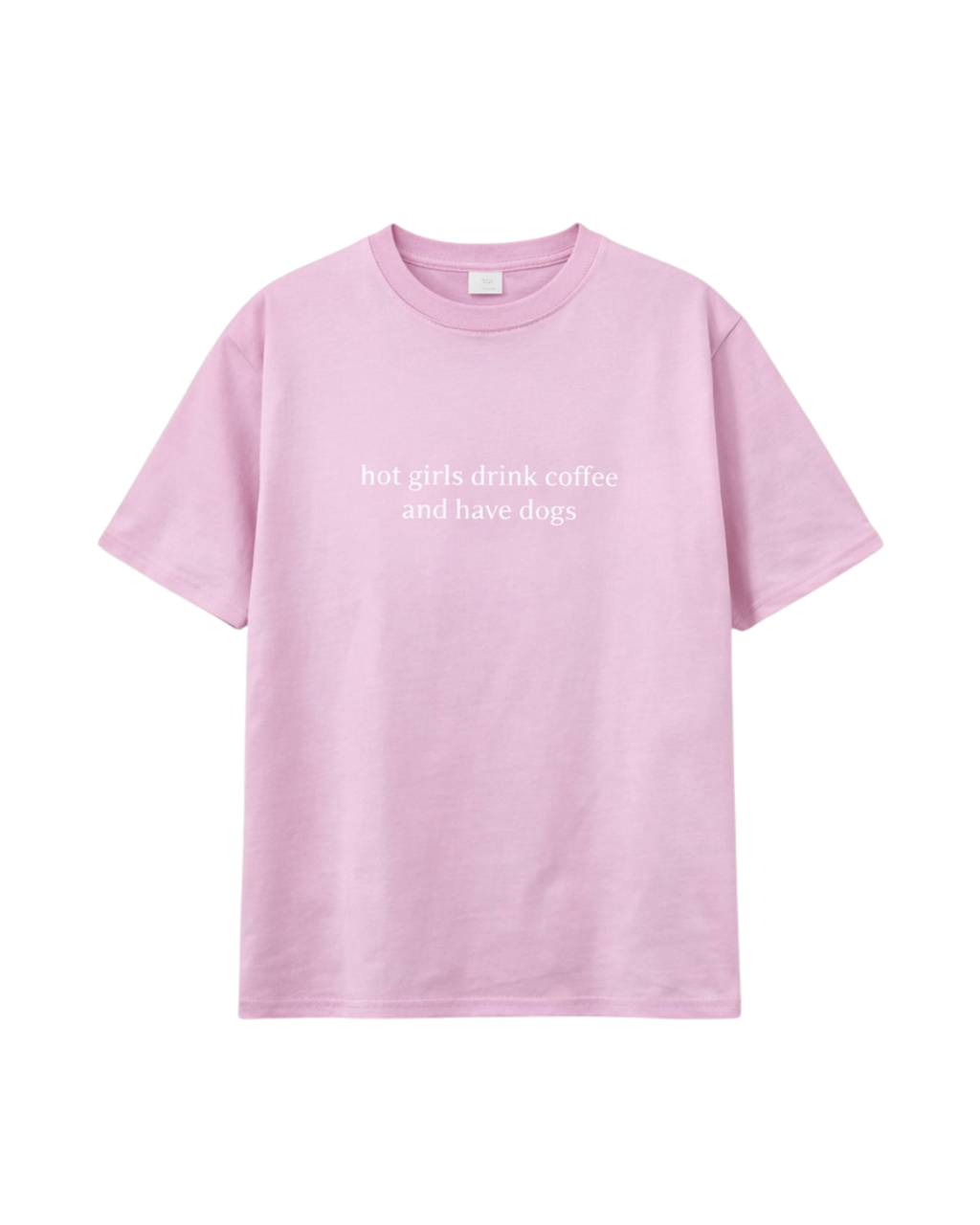 T-Shirt "hot girls drink coffee and have dogs"