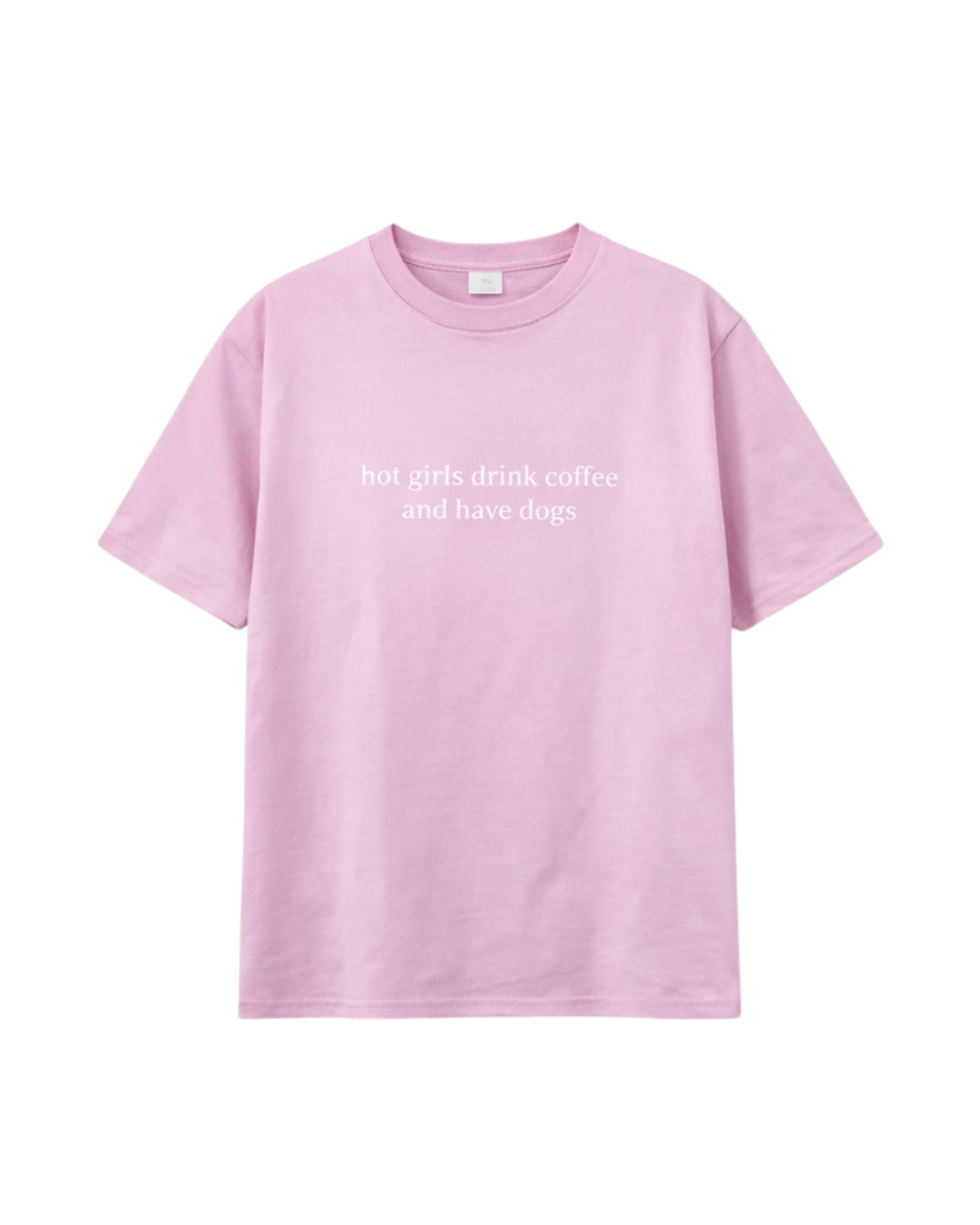 T-Shirt "hot girls drink coffee and have dogs"
