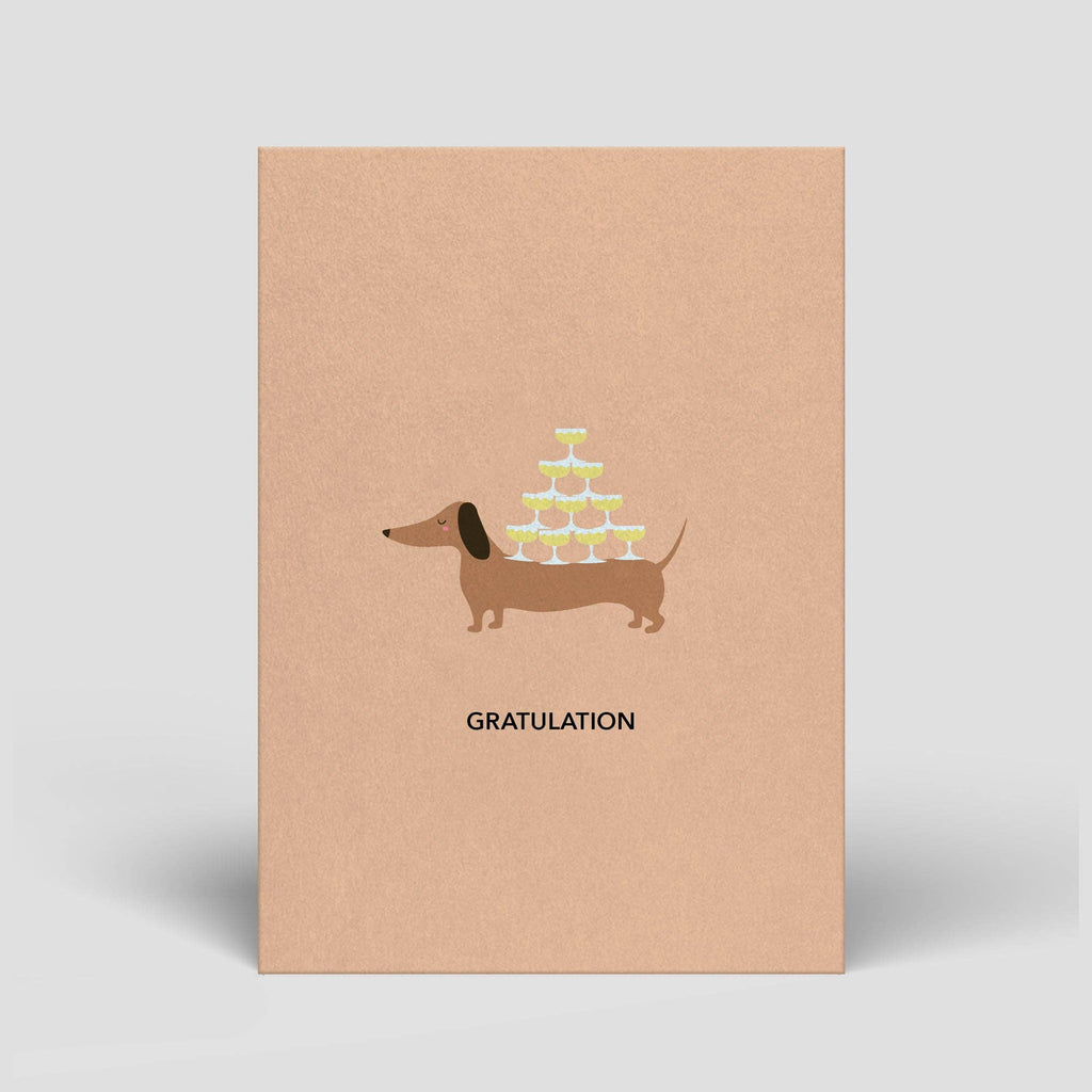 Postkarte - Dackel Gratulation - Naturbedacht