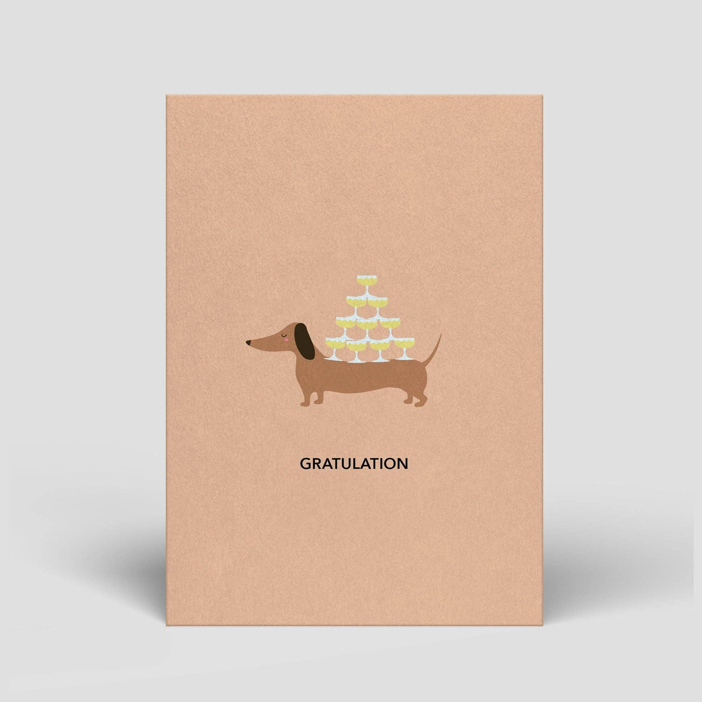 Postkarte - Dackel Gratulation - Naturbedacht