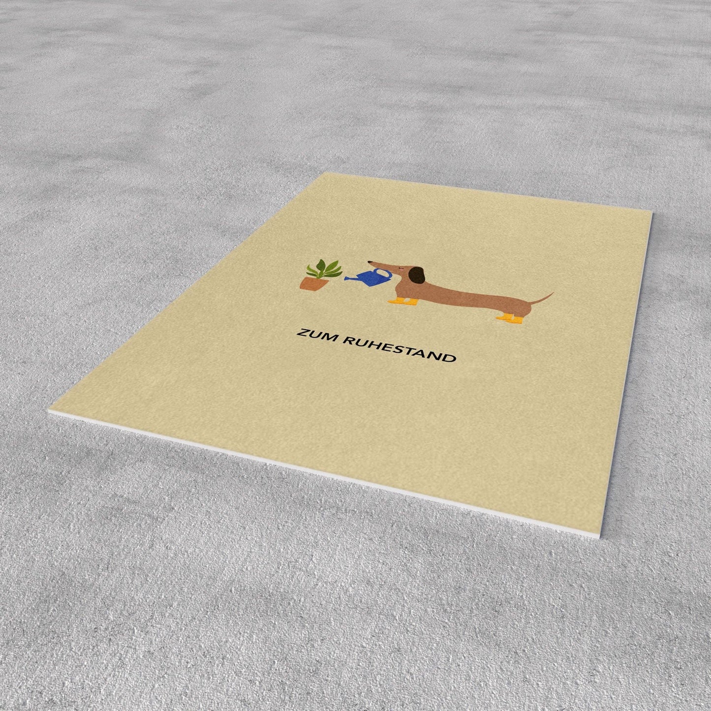 Postkarte - Dackel zur Rente - Naturbedacht